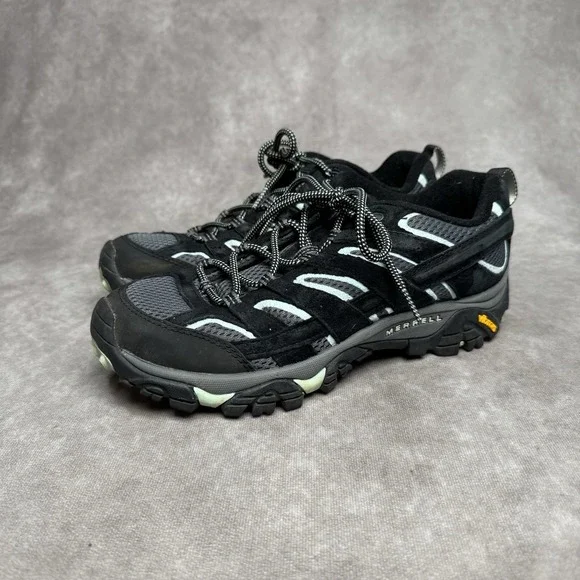 Merrell Shoes Womens 9 Moab 2 Vent Hiking Low Sneakers J19908 Black Pre-owned - Picture 1 of 9